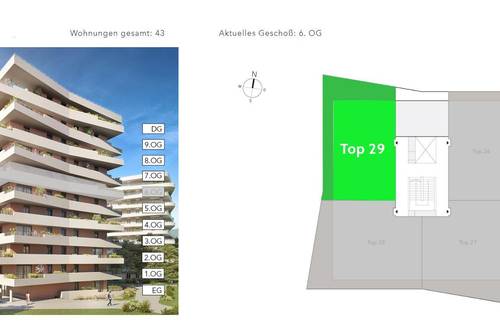 Provisionsfreie 4 Zimmer-Wohnung, mit großem Balkon / Erstbezug, Privatvermietung in der Greencity in Straßgang 