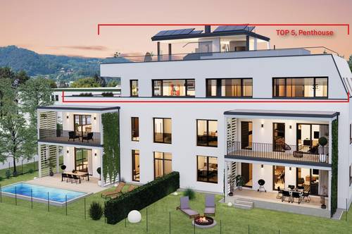 High-End Wohnkomfort in Graz-Straßgang/ exklusives PENTHOUSE mit Pool und Dachgarten