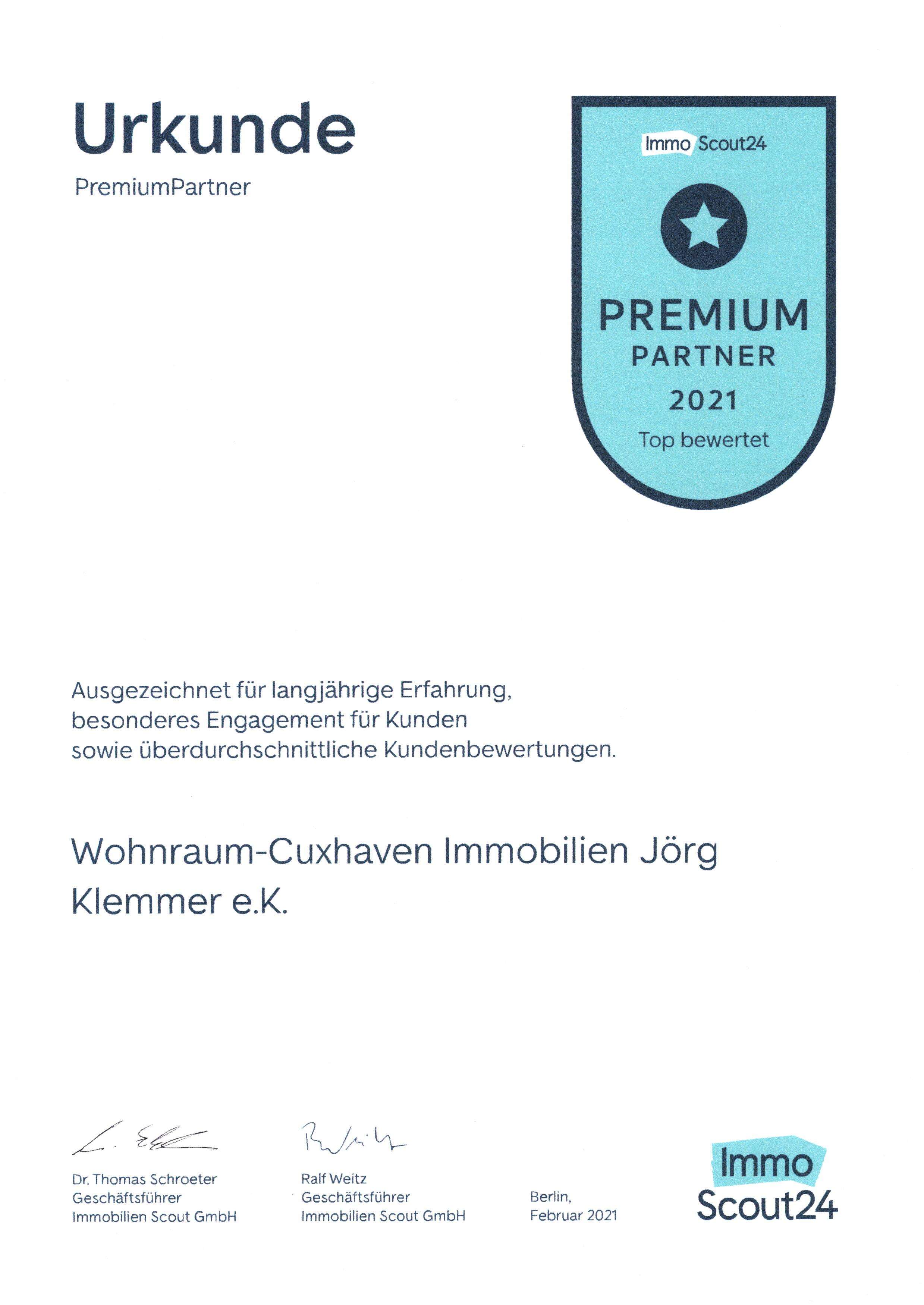WohnraumCuxhaven Immobilien Jörg Klemmer e.K. Immobilienmakler bei